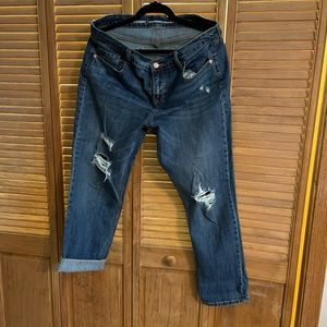 Old Navy boyfriend straight destroyed look jeans size 12